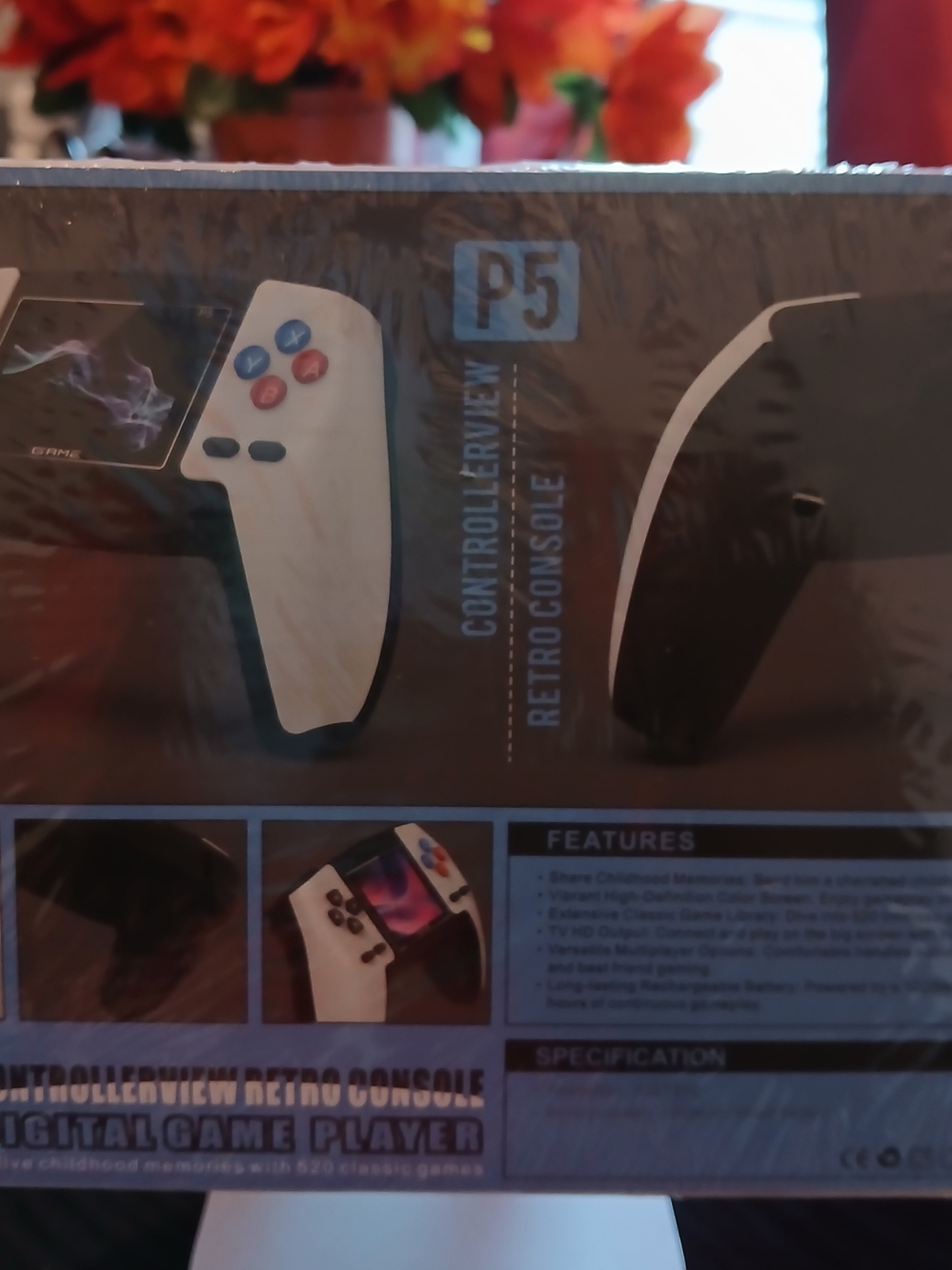 Unbranded Red ControllerView Retro Handheld Console - 520 Classic Games - Picture 3 of 4